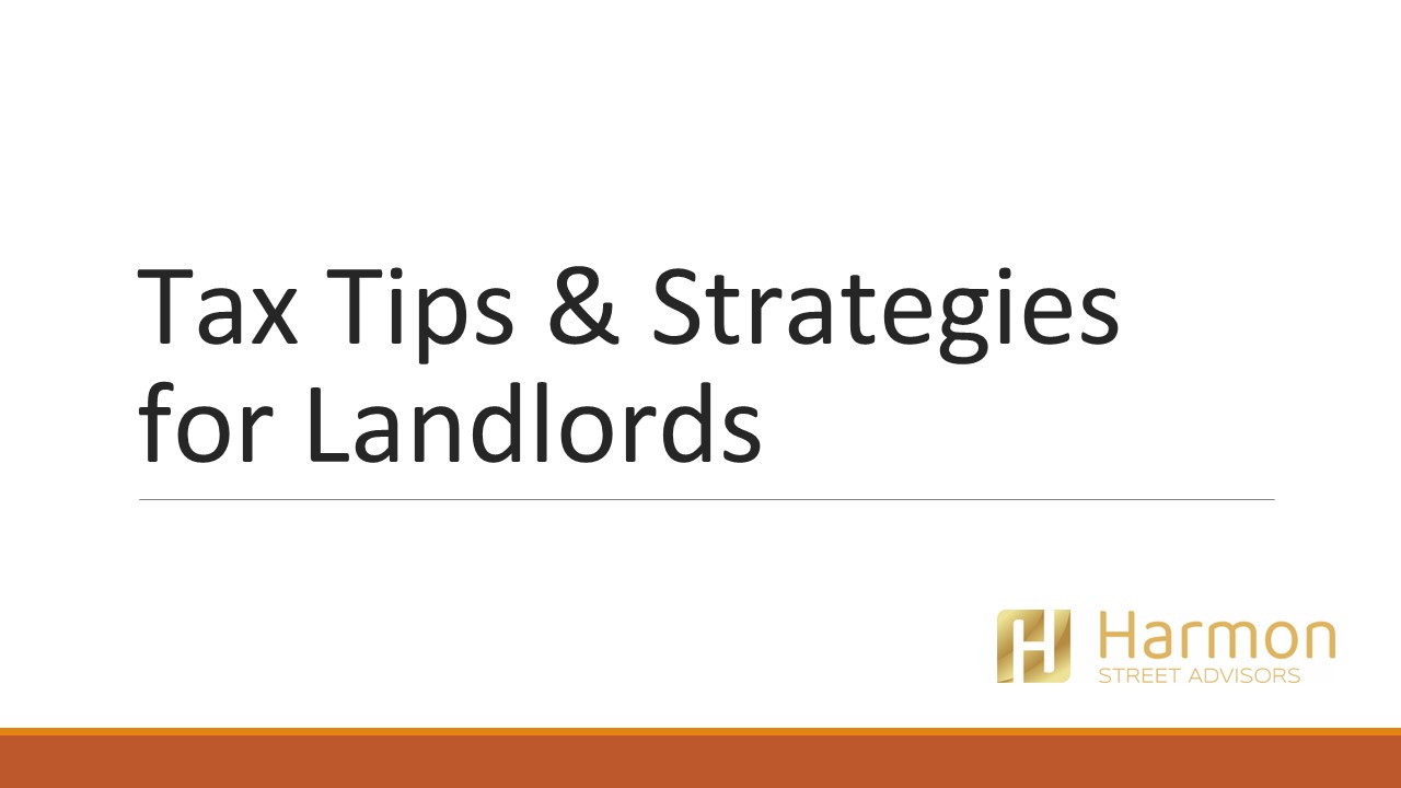 Free Webinar: Tax Tip & Strategies for Landlords